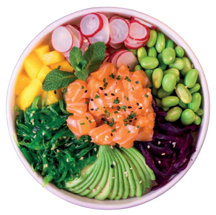 Poke bowl POKE UP vu du dessus