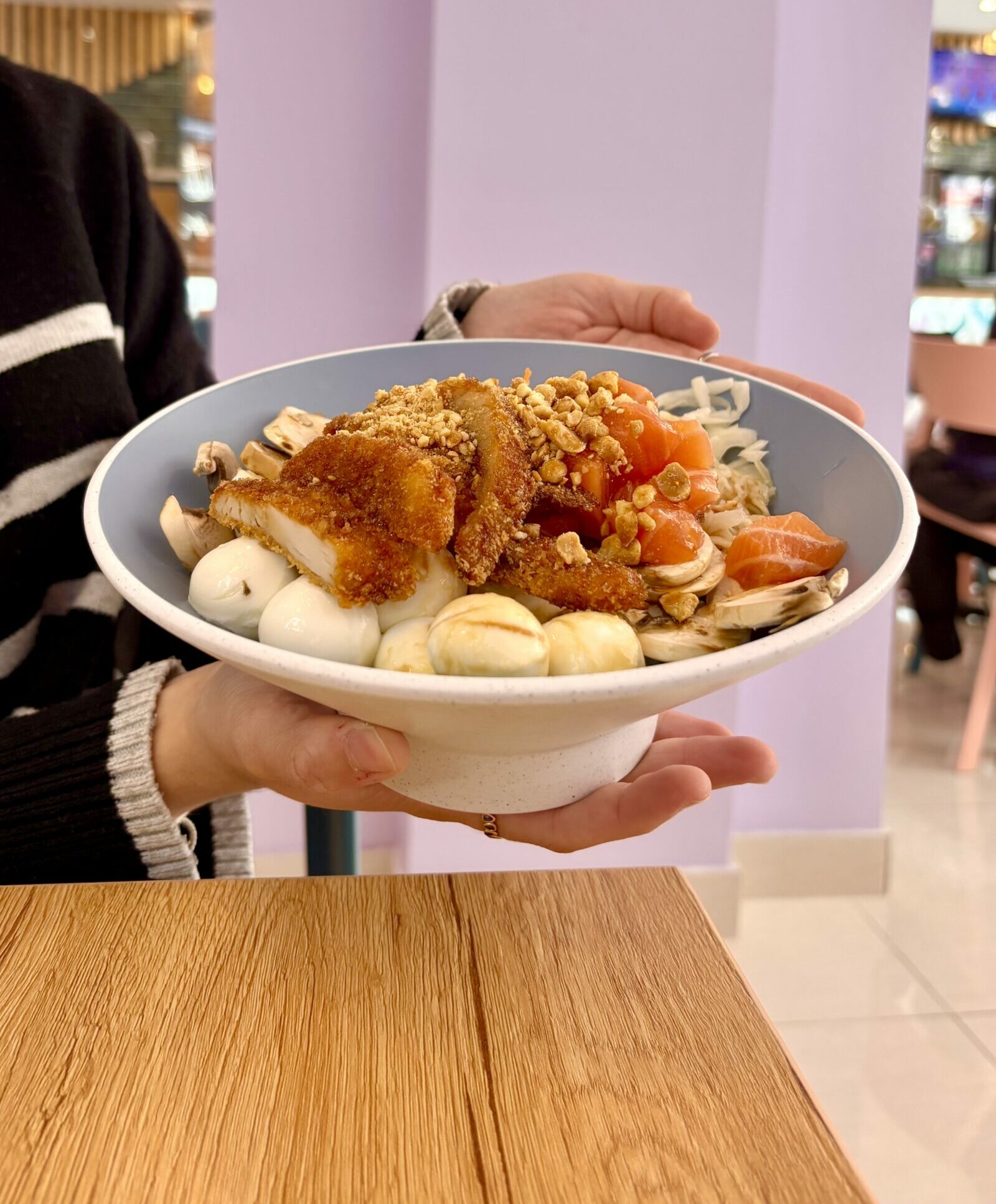 Poke bowl en gros plan